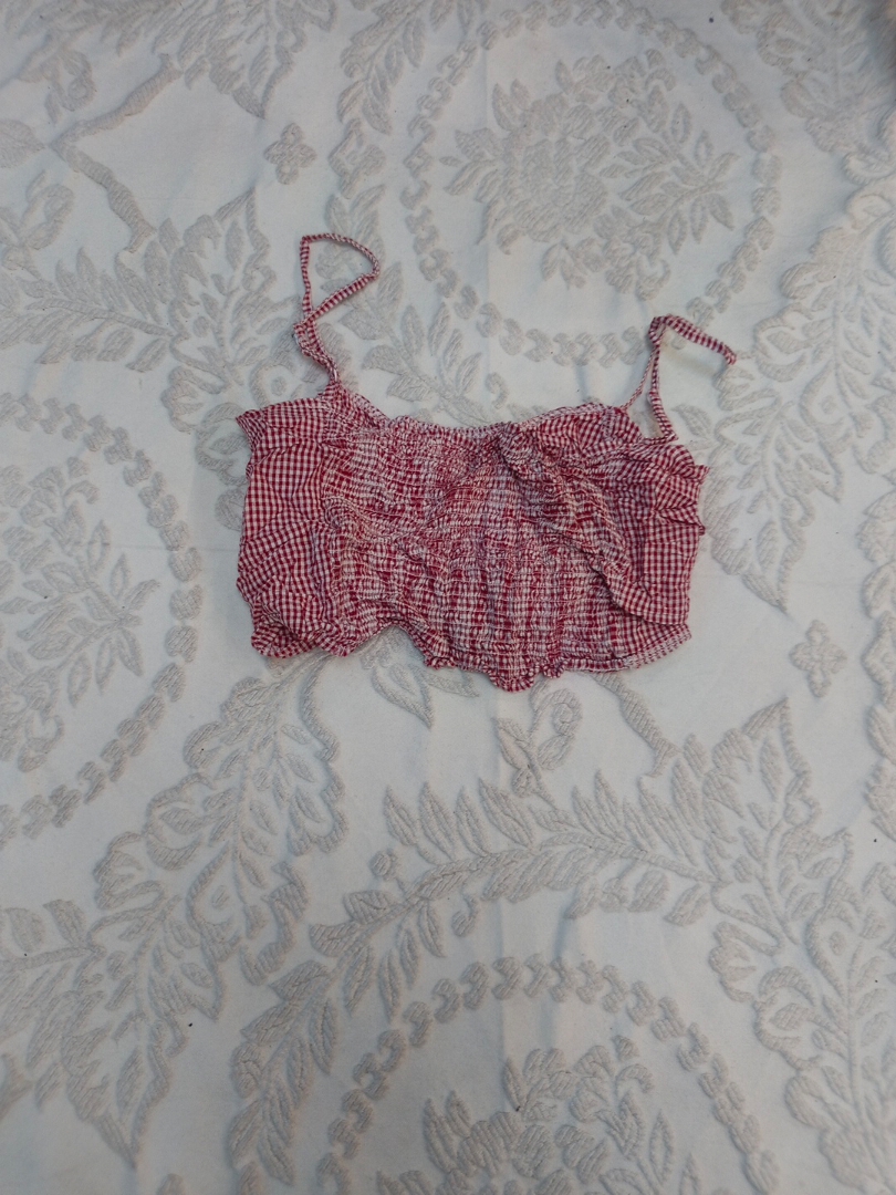 Brandy Melville Top Cami a Scacchi Rossi