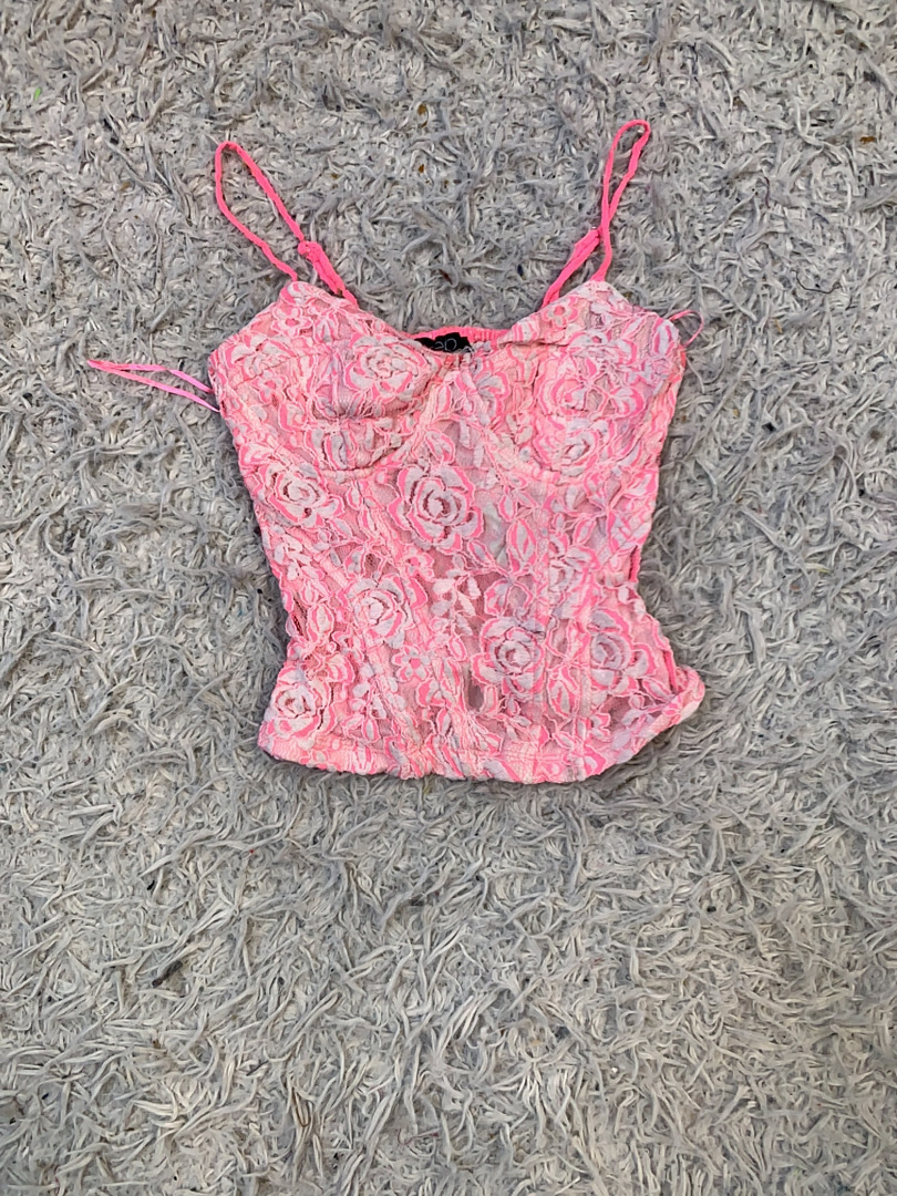 Rosa Spitzen-Camisole