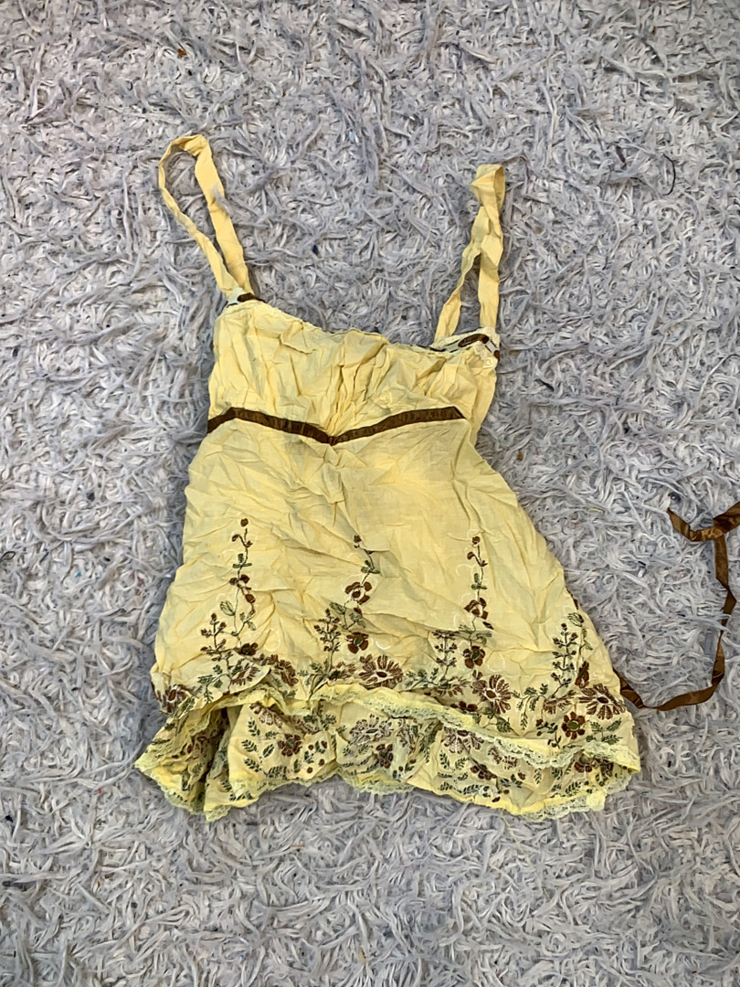 Débardeur floral jaune pour femmes