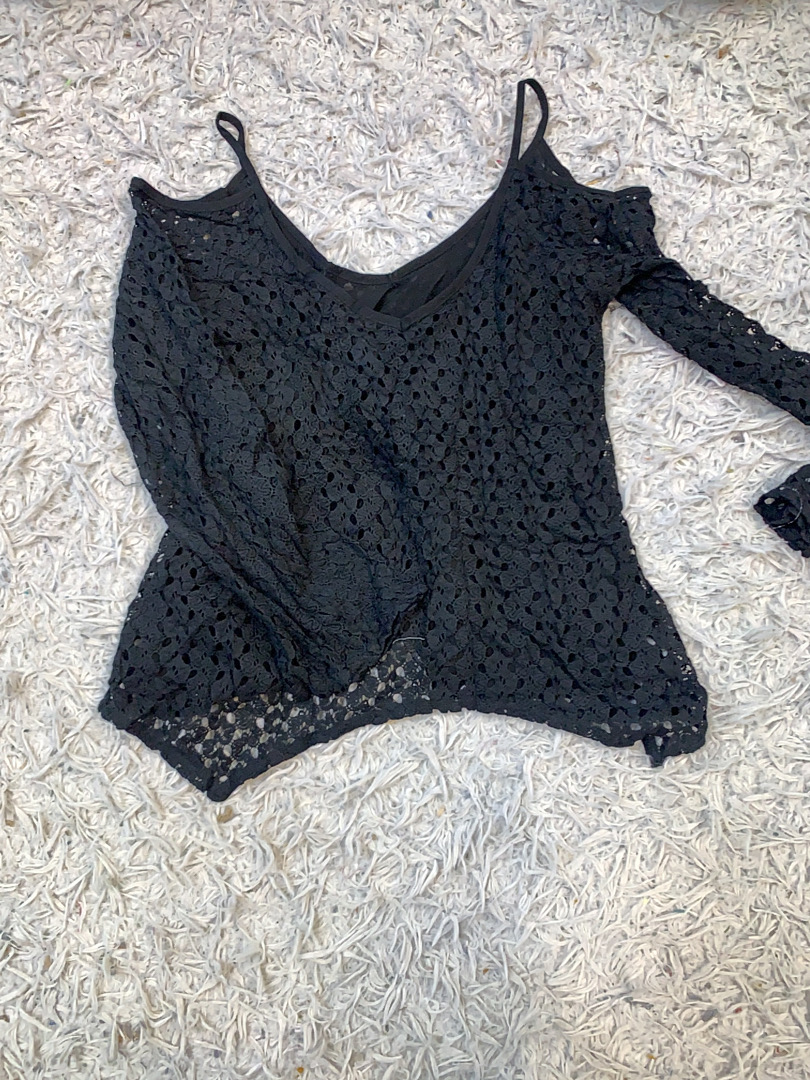 Black Crochet Top