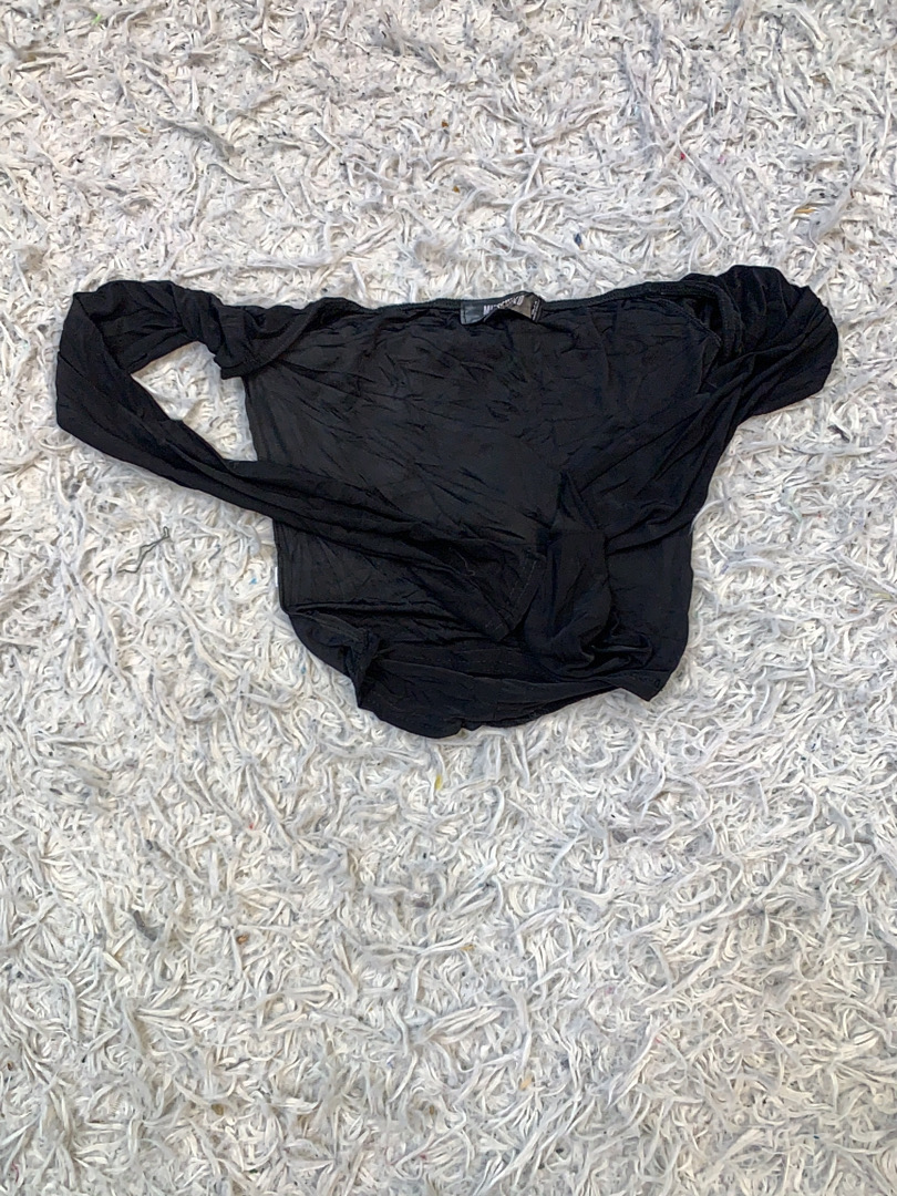 Off-the-shoulder long-sleeve top