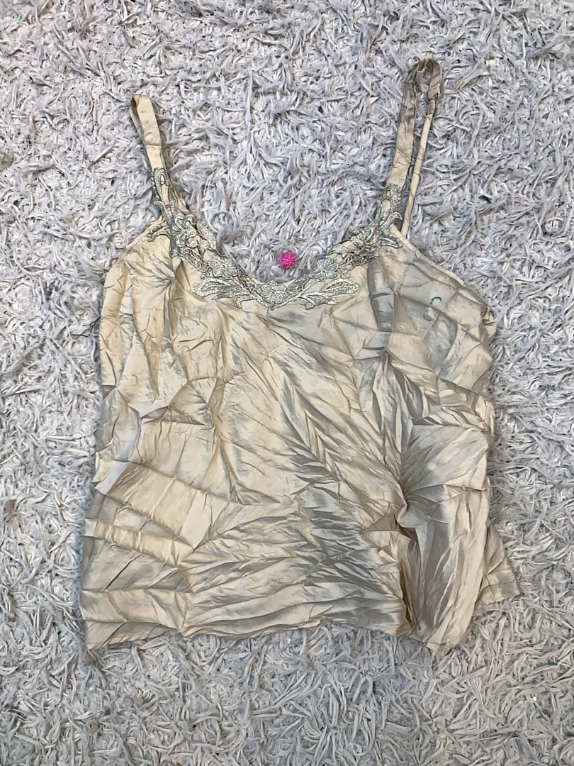 Top en dentelle beige