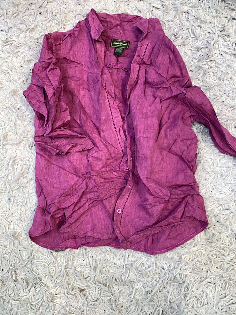 Eddie Bauer Pink Linen Shirt