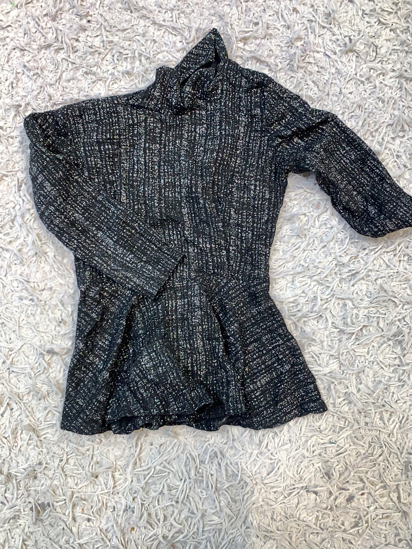 Tweed Peplum Top