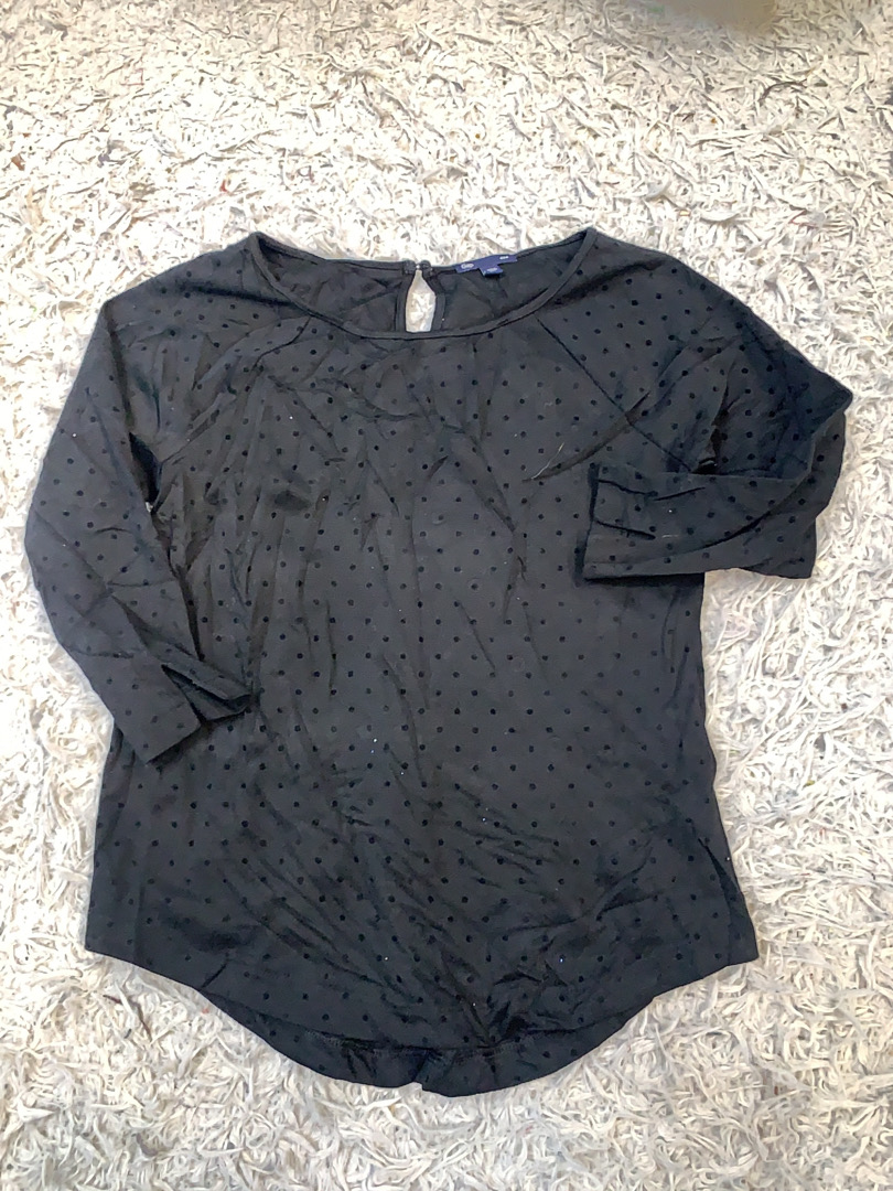 Black Polka Dot Top