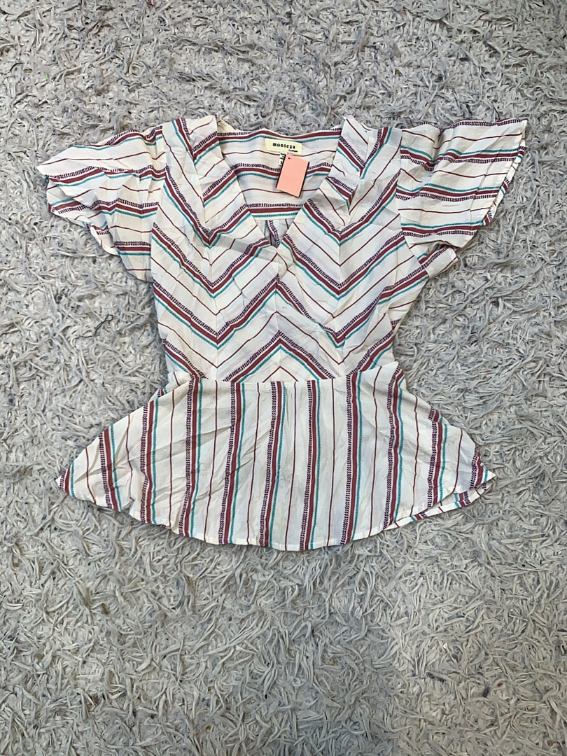 Women's Striped Peplum Top