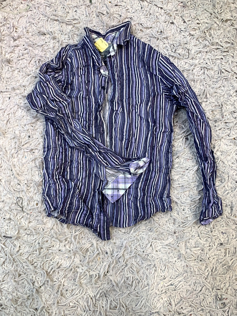 Herren Langarm gestreiftes Hemd