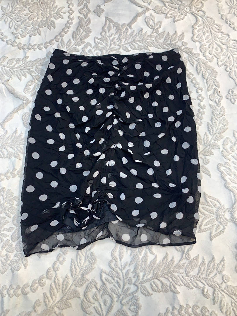 Black and White Polka Dot Skirt