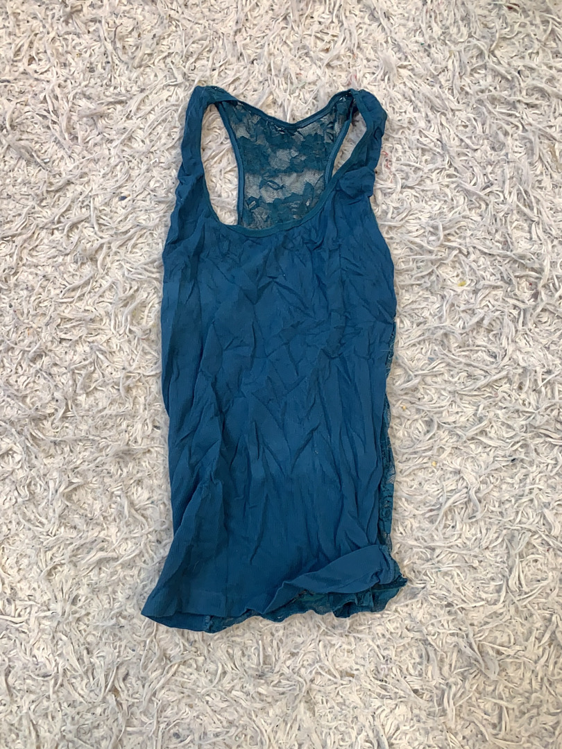 Teal Lace Trim Camisole