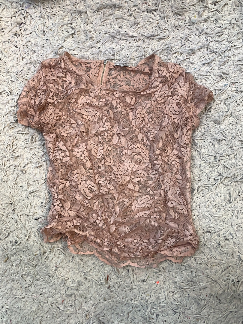 BAR III Blusa in pizzo trasparente