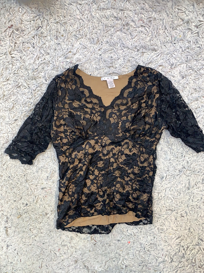 Cabi Black Lace Blouse