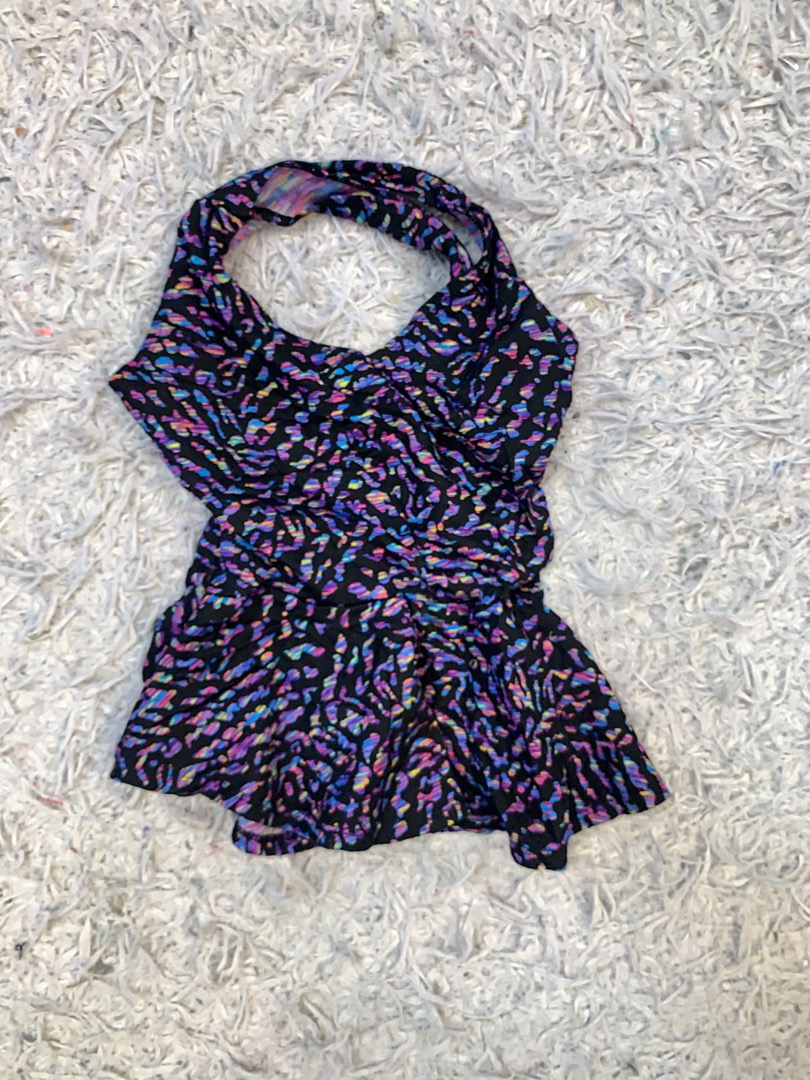 Vestido Mini Sem Marca Multicolorido com Alça