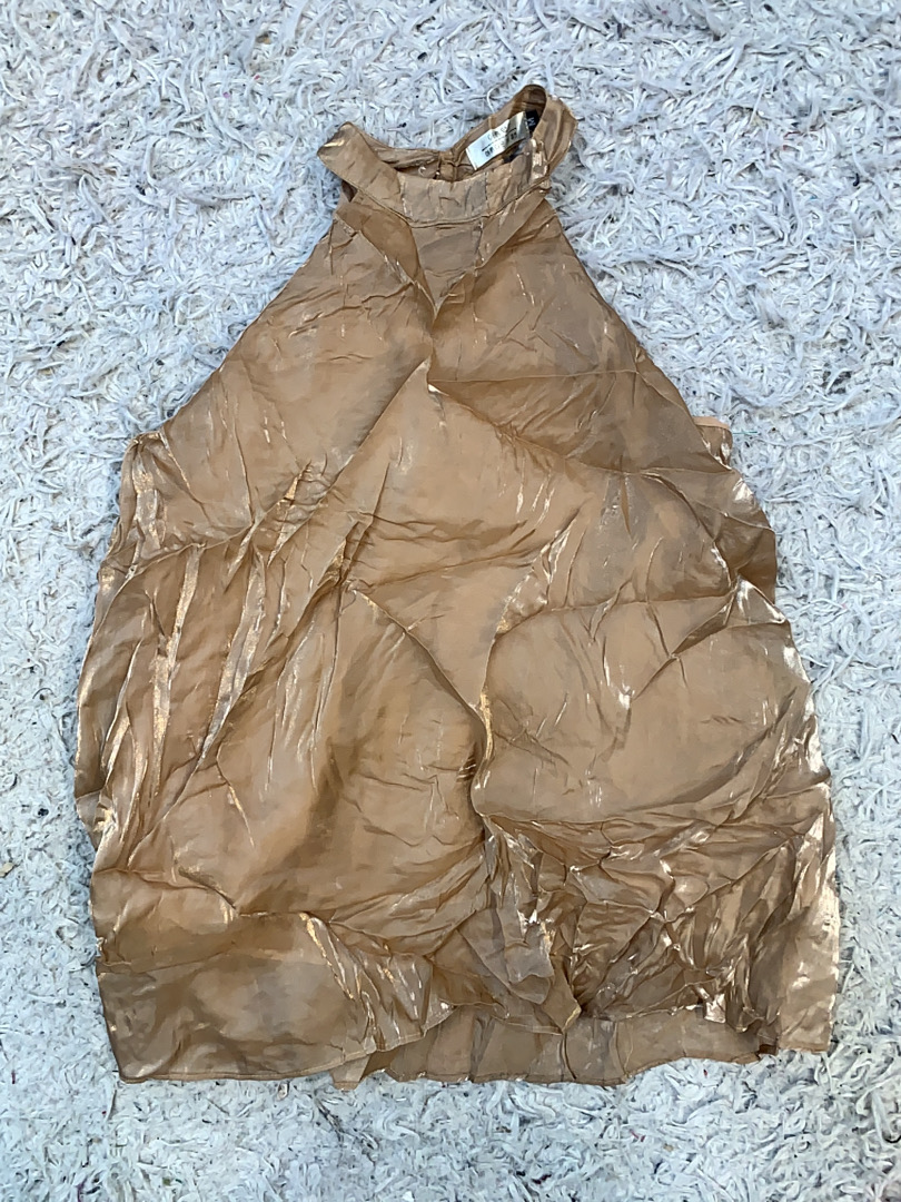 Unbranded Gold Metallic Halter Blouse