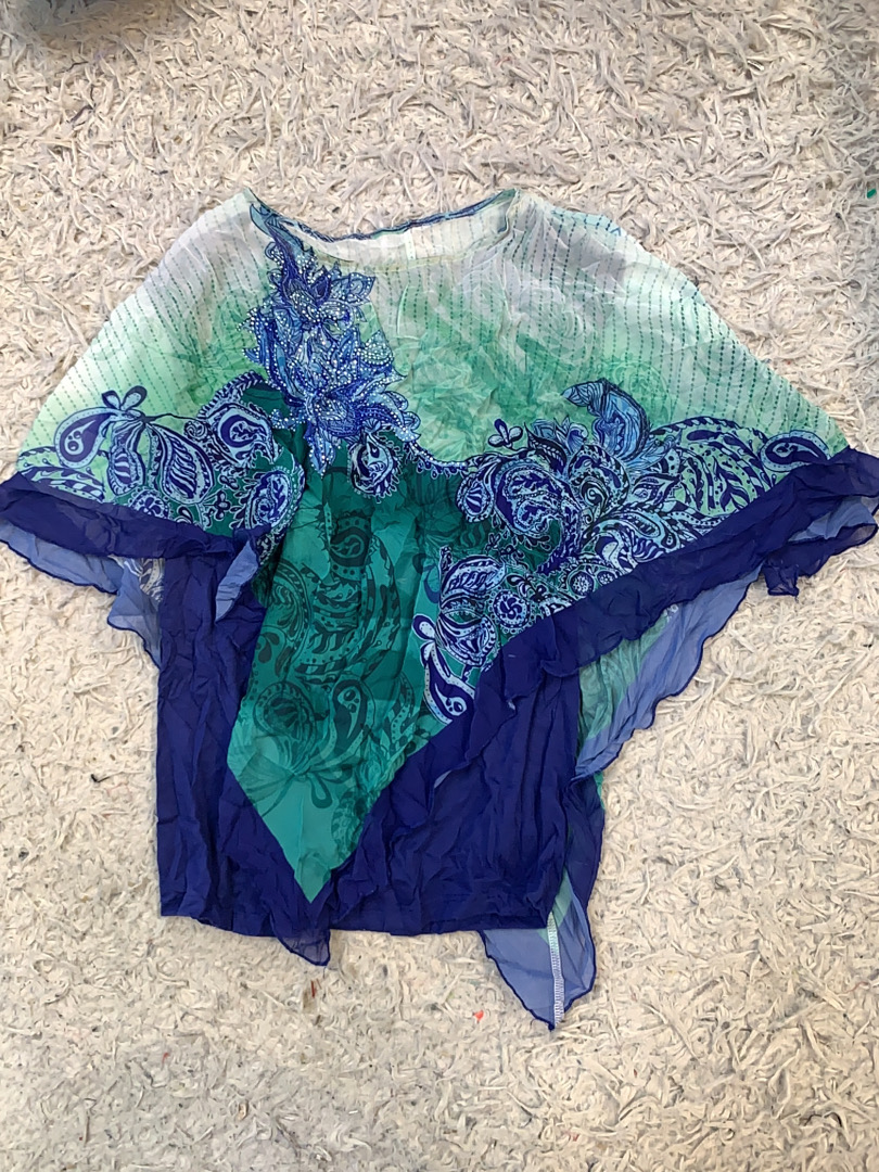 Blusa trasparente stampata