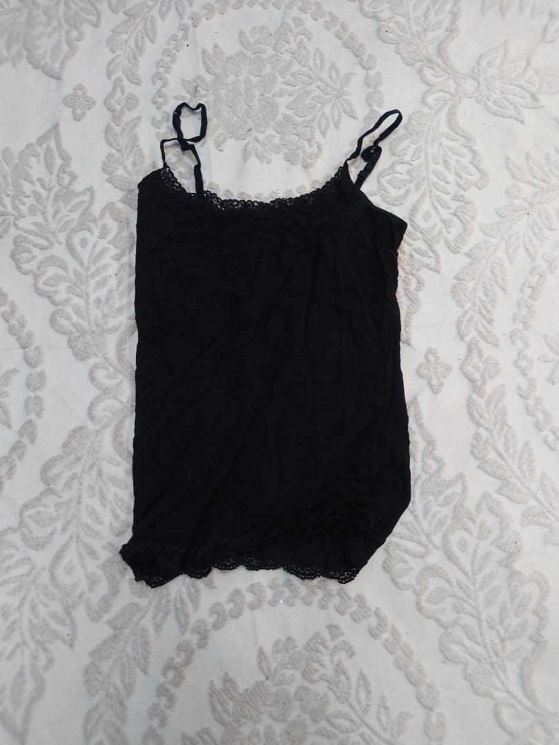 J.Crew Black Lace Trim Camisole