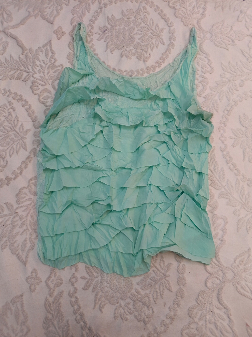 Top de Camisola Canelada Verde Menta