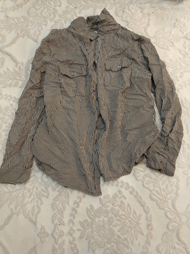 Notations Striped Button-Up Shirt