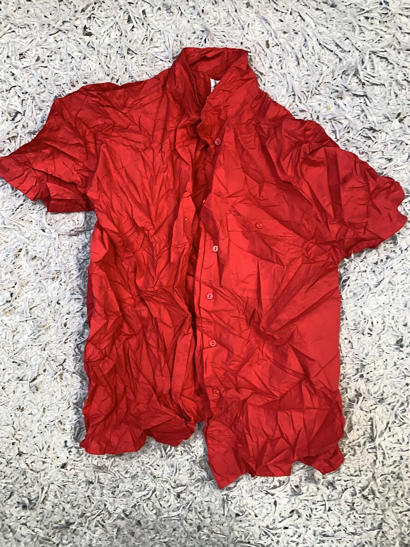 Chemise à boutons rouge à manches courtes Sick and..