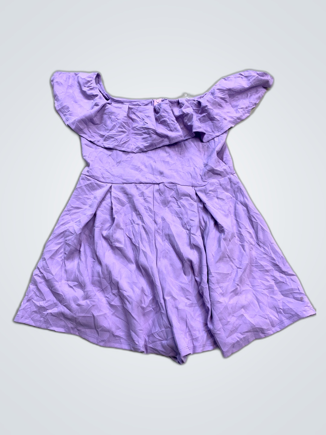 Macacão Roxo Off-the-Shoulder