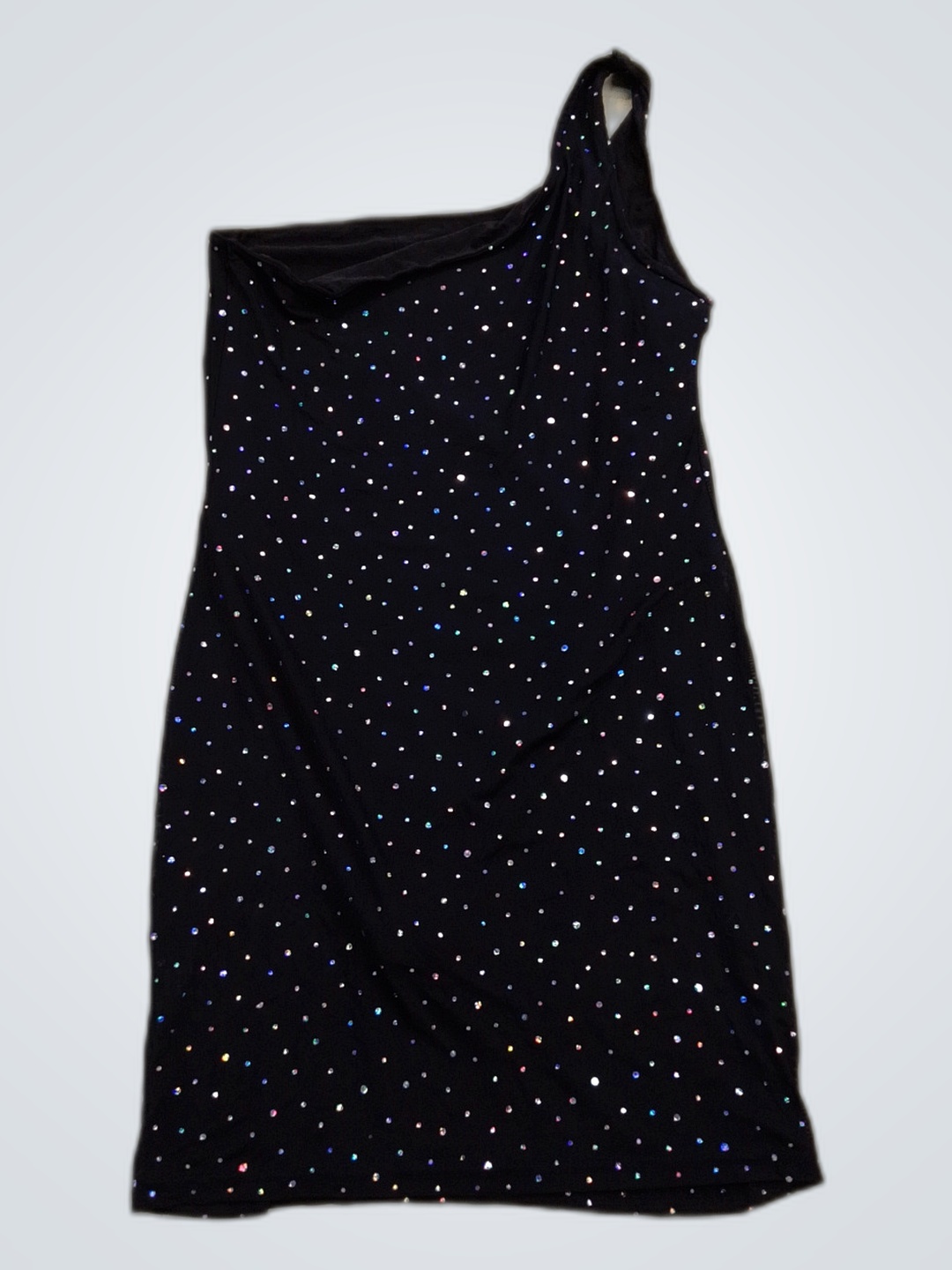 Robe moulante une épaule à paillettes