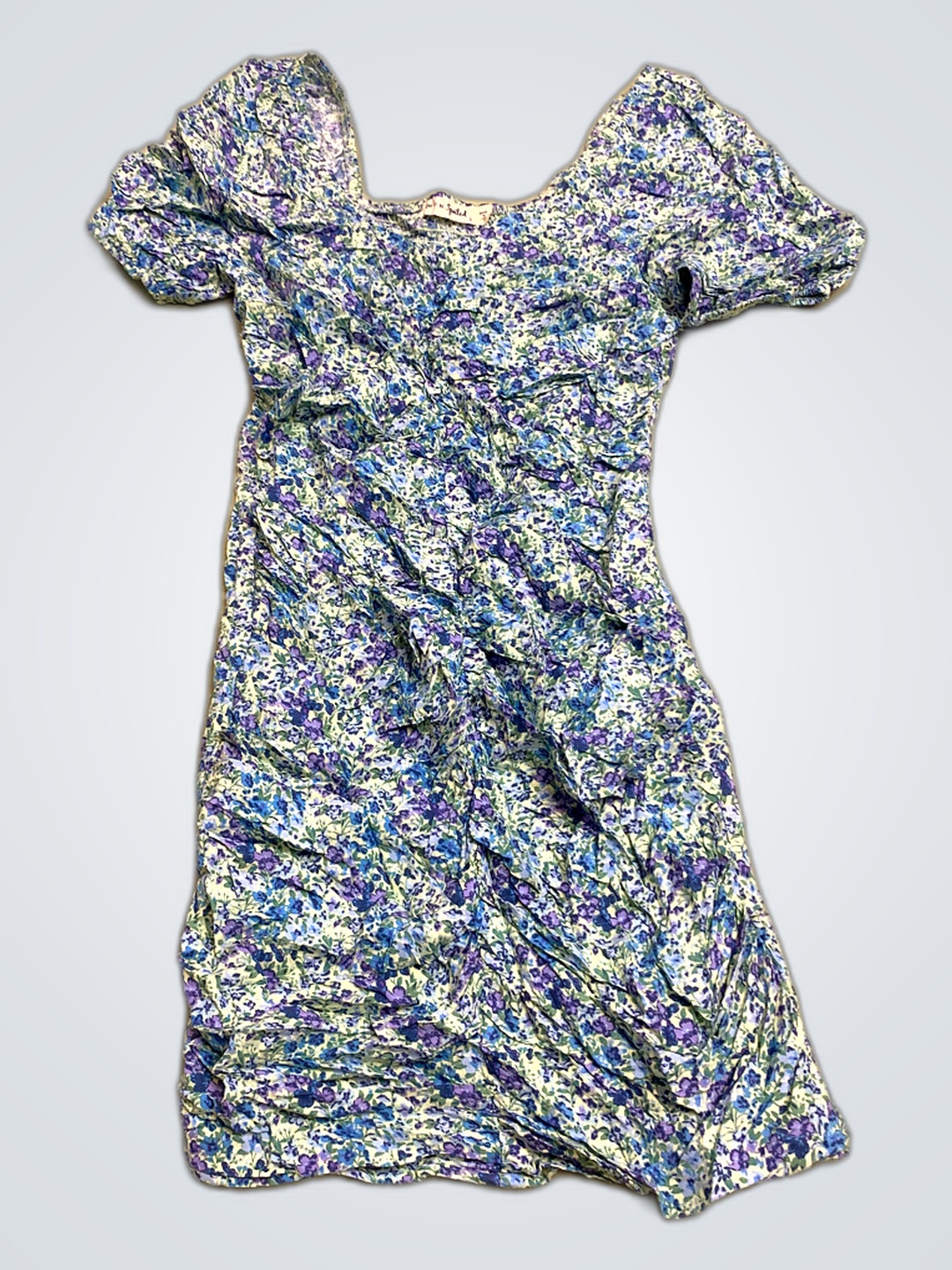 Robe à manches courtes florale