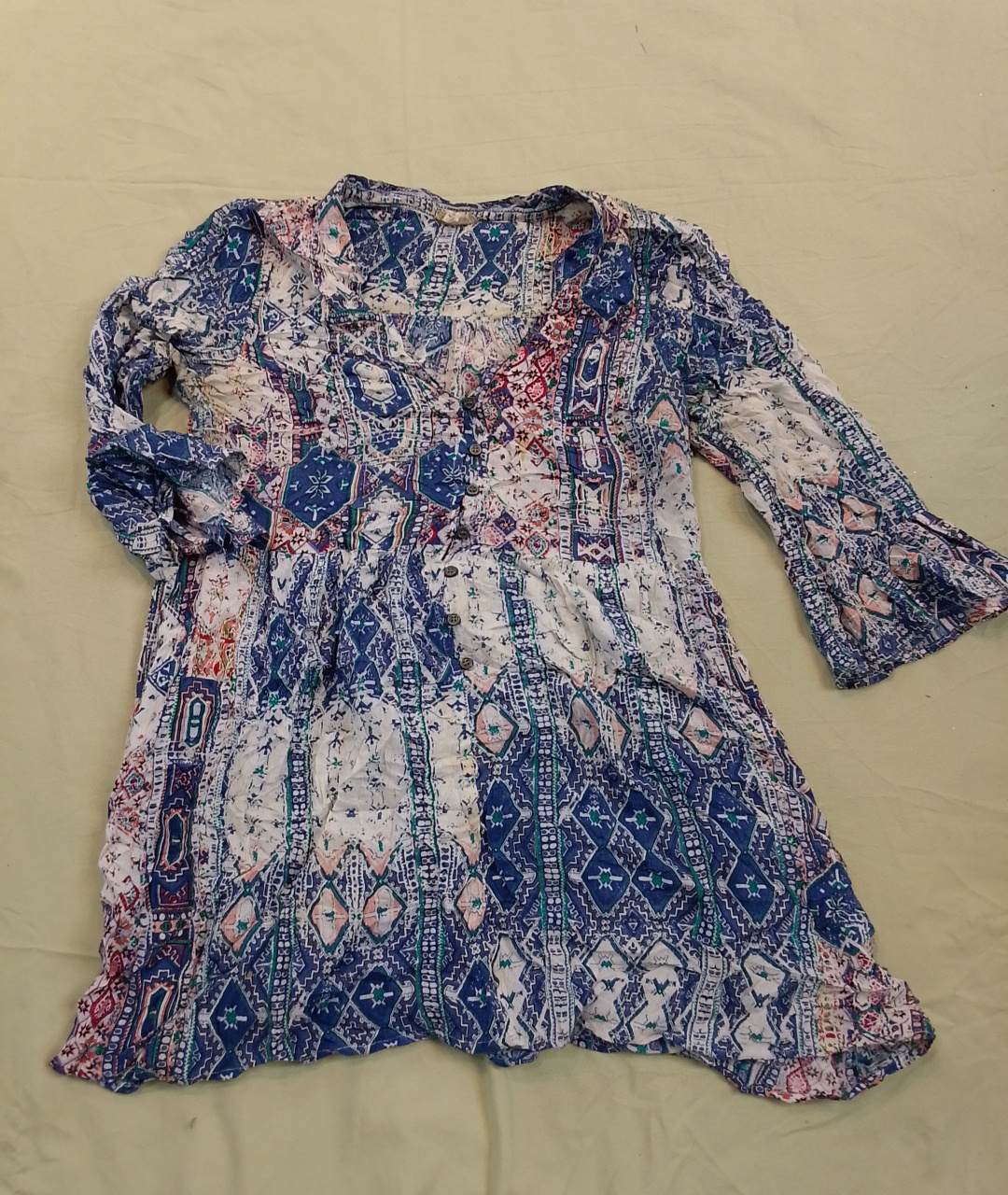 Blusa con motivo blu