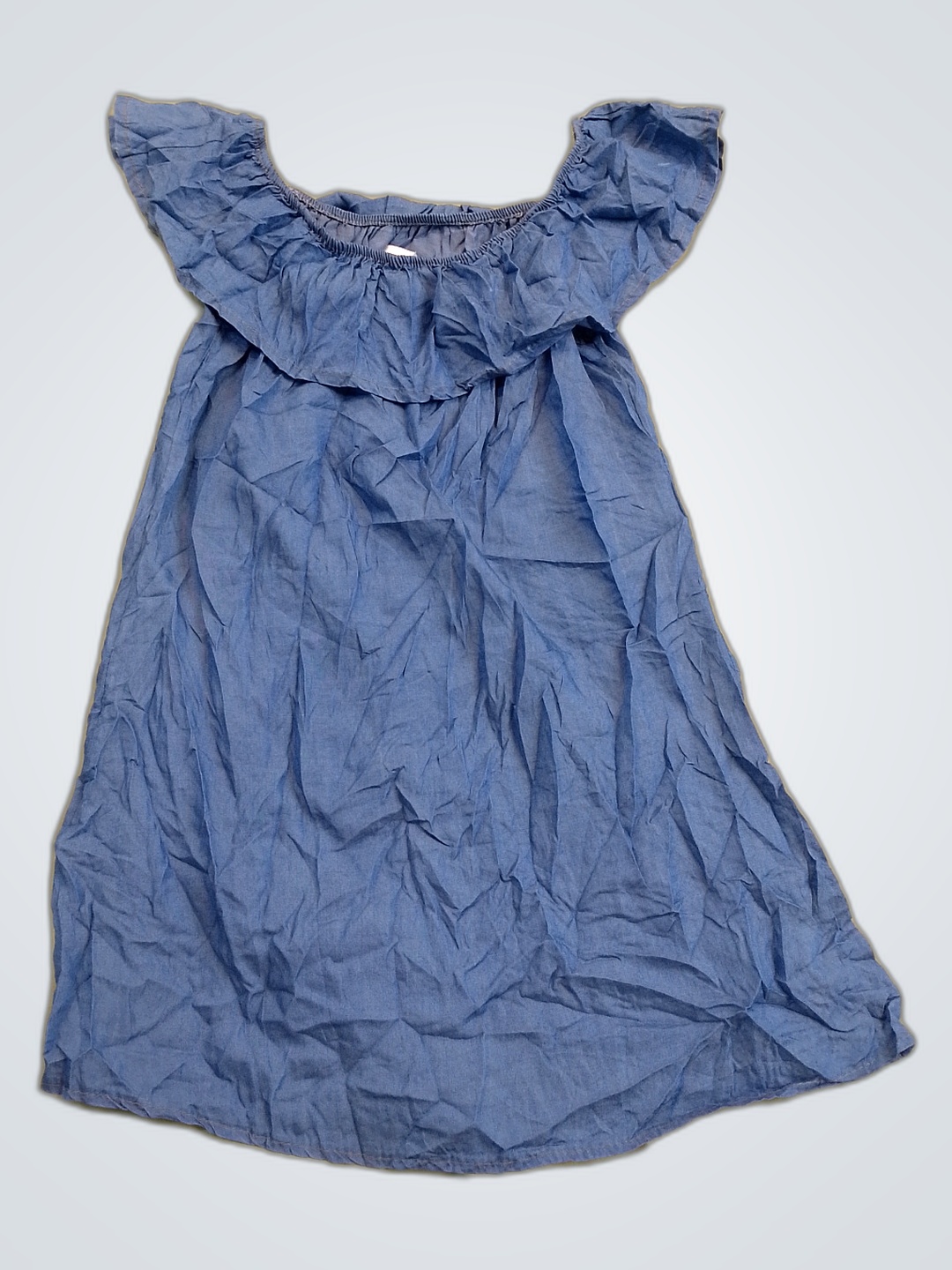 Blue Off-The-Shoulder Dress