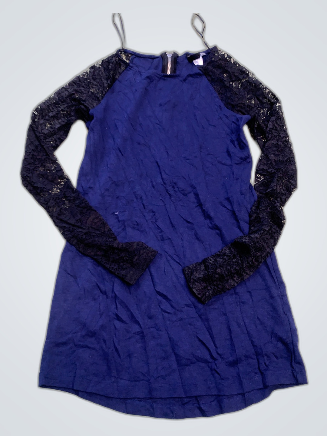 Divided by H&M Abito in pizzo blu con bordino