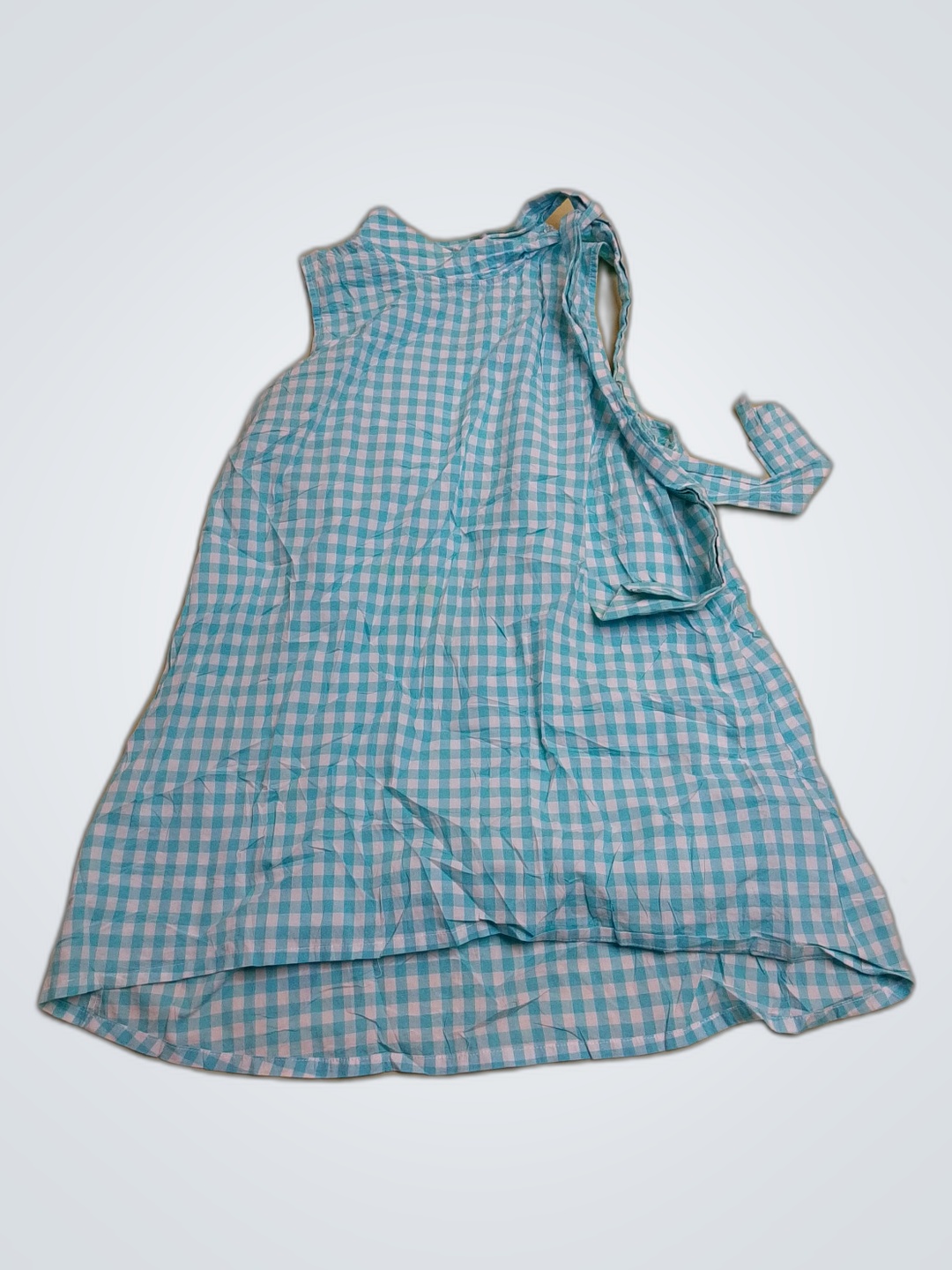 Abito a quadretti blu