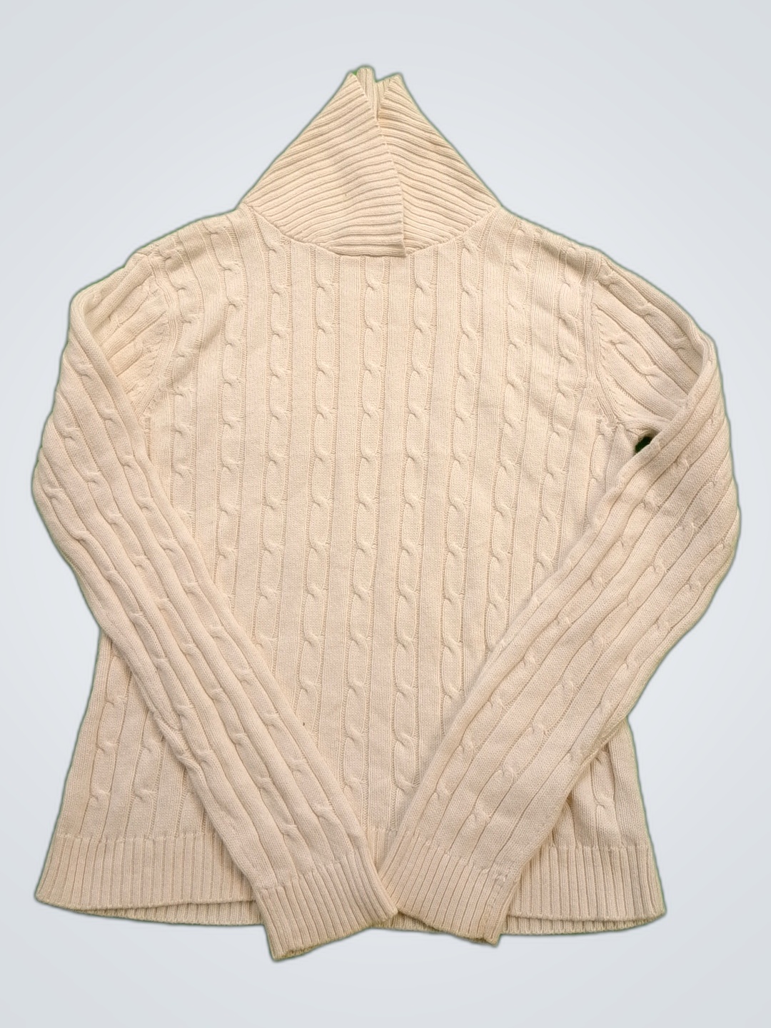 Creme Kabelstrickpullover