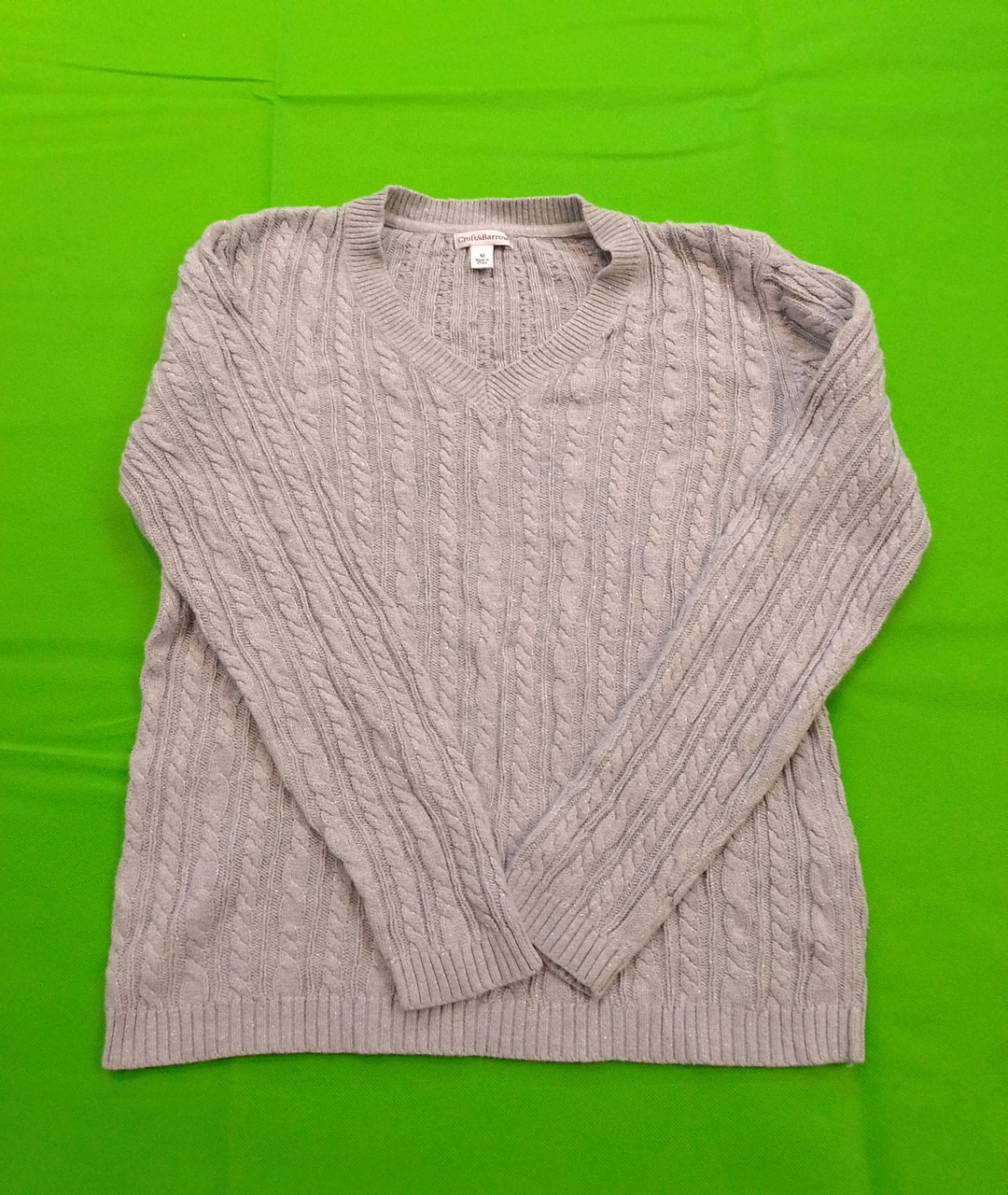 Croft & Barrow grauer Strickpullover