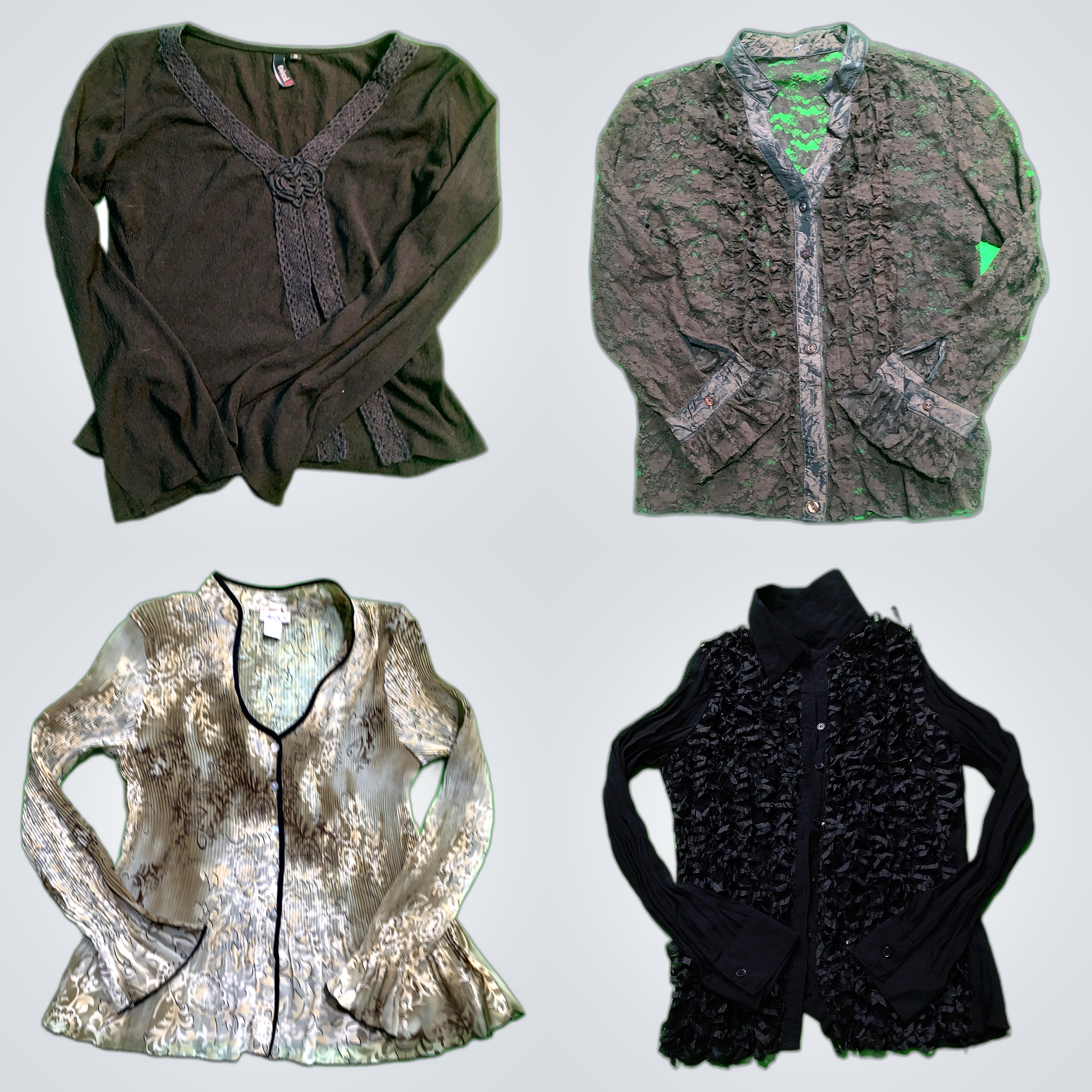 Ruffle & Sheer Blouse Bundle Robbie Bee trixxi hau..