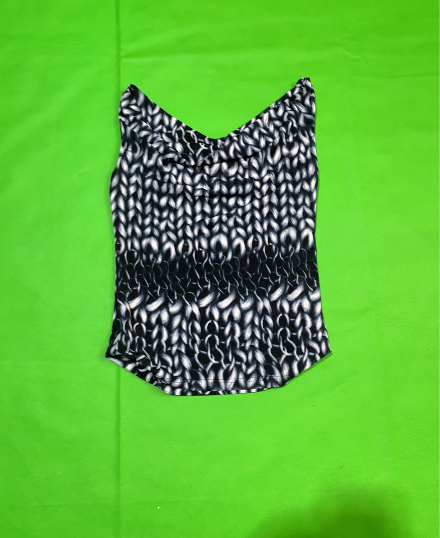 Black and White Patterned Tank Top