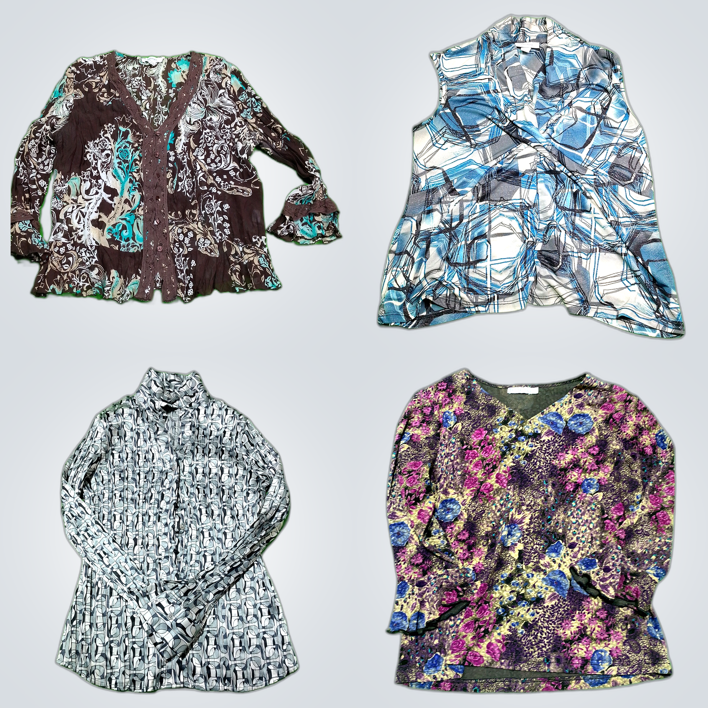 Lot de blouses imprimées Y2K