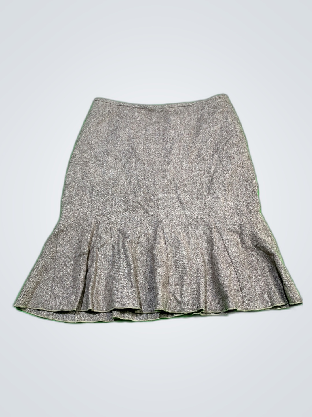 Falda midi acampanada gris Ann Taylor Petites