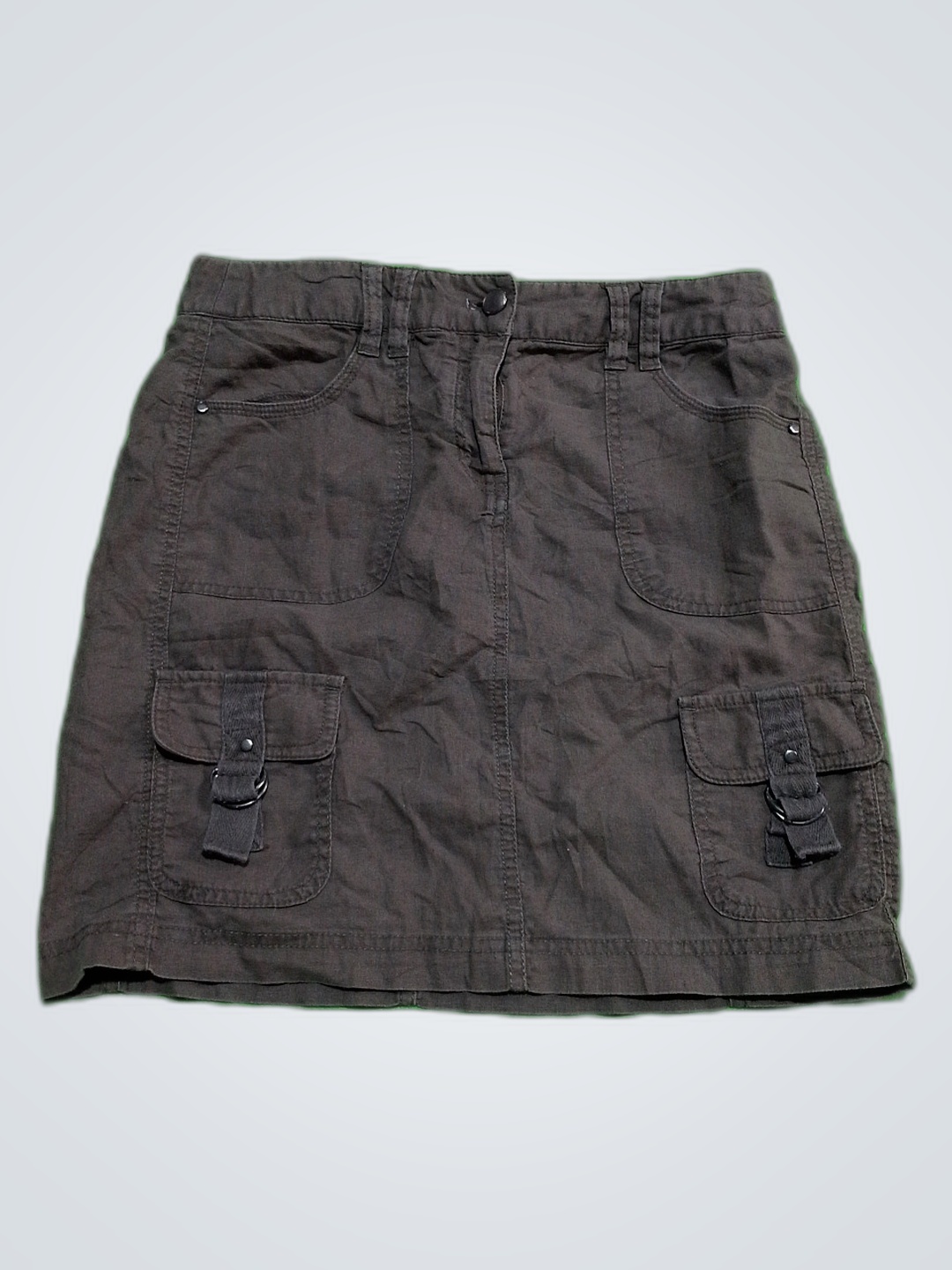 Falda mini de carga caqui Dalia Collection