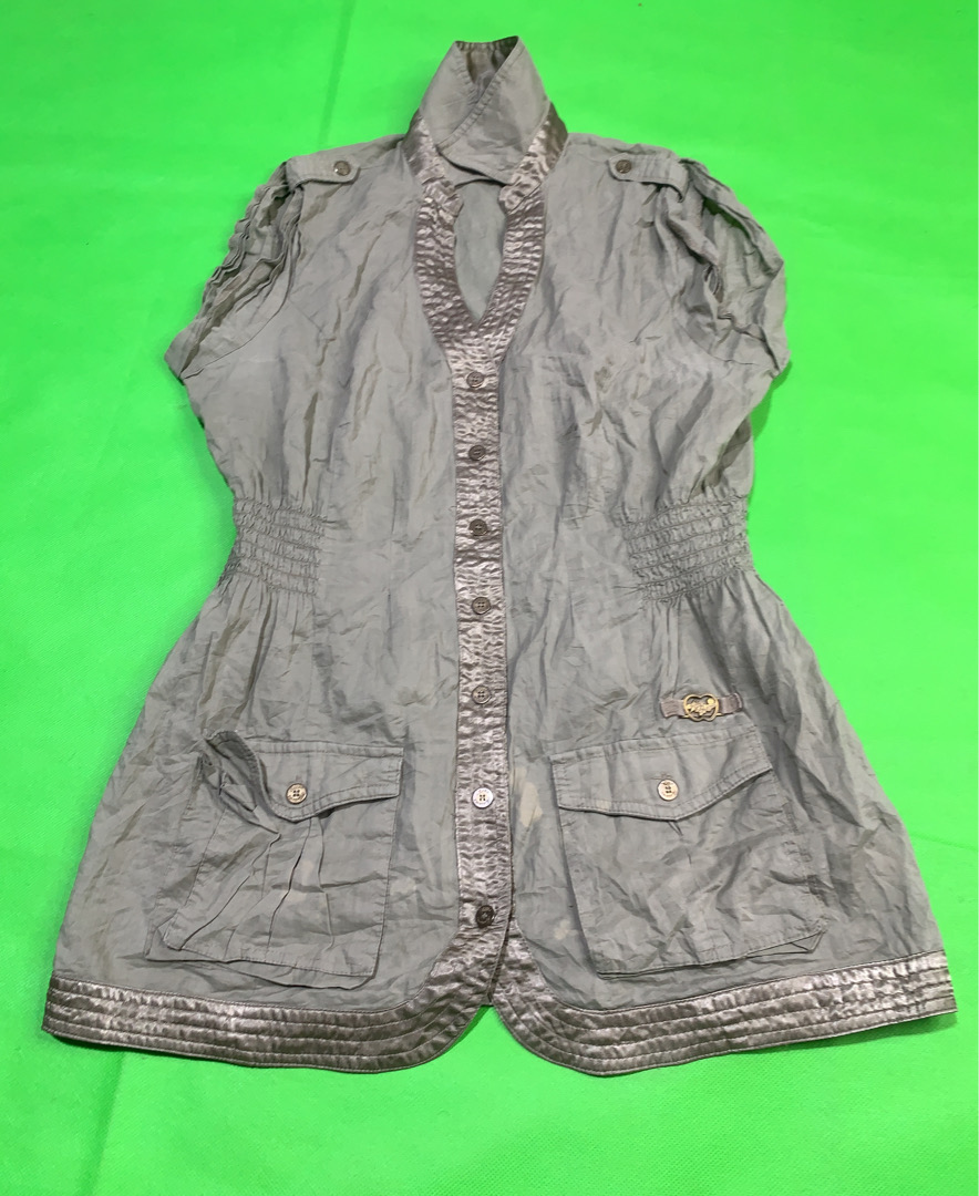 Blusa Militar de Pequeña Señorita Satin