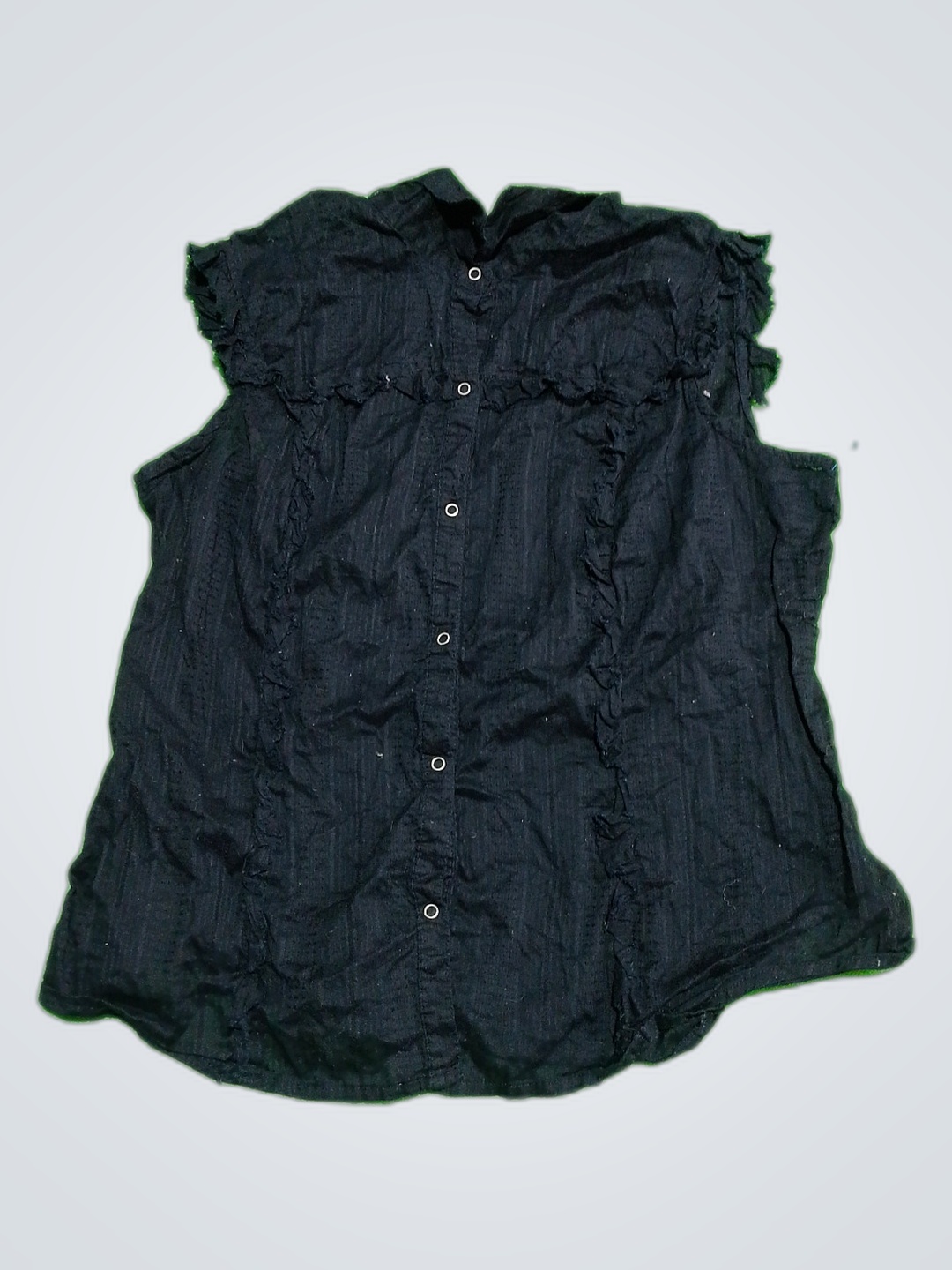 ブラックノースリーブトップ