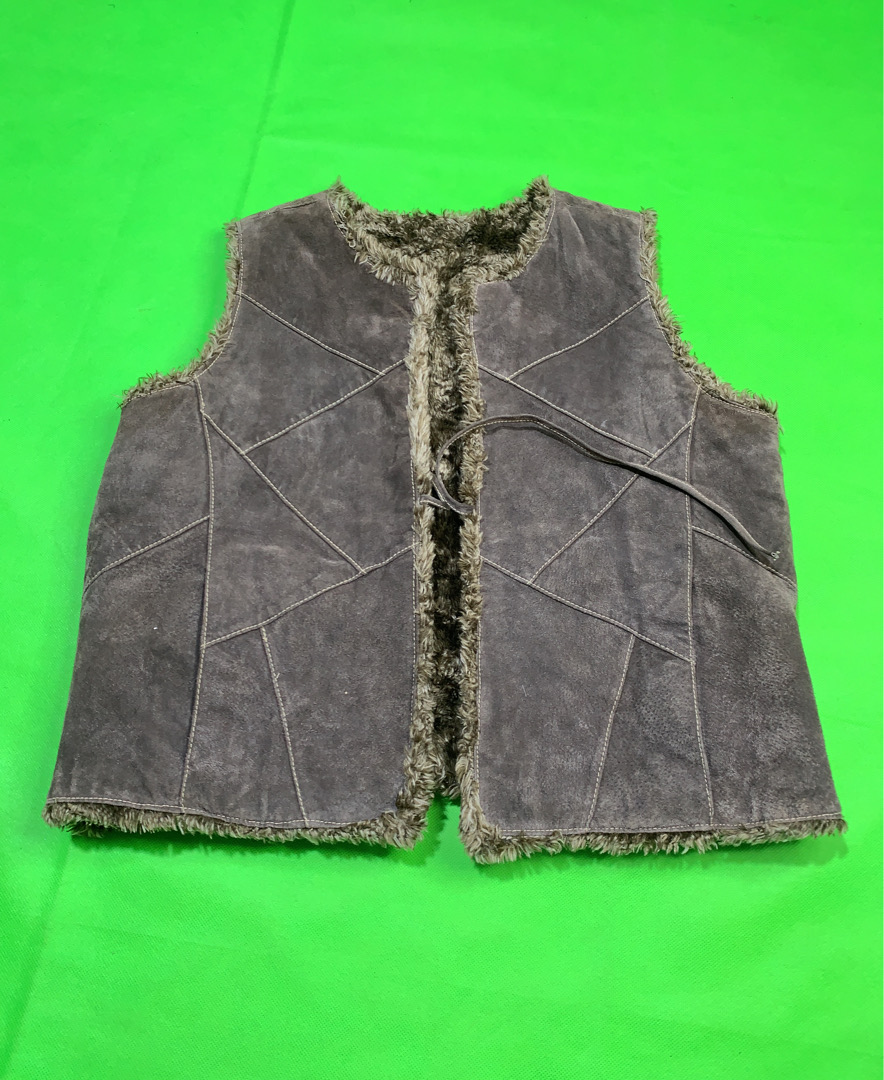 Gray Suede Vest