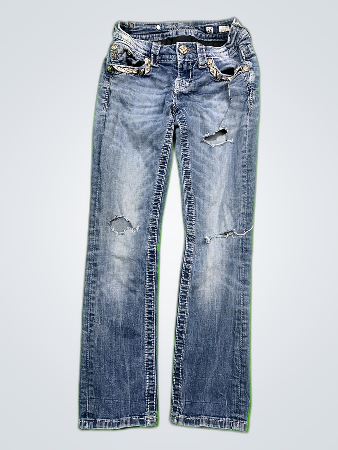 Jean bootcut à taille basse déchiré Miss Me