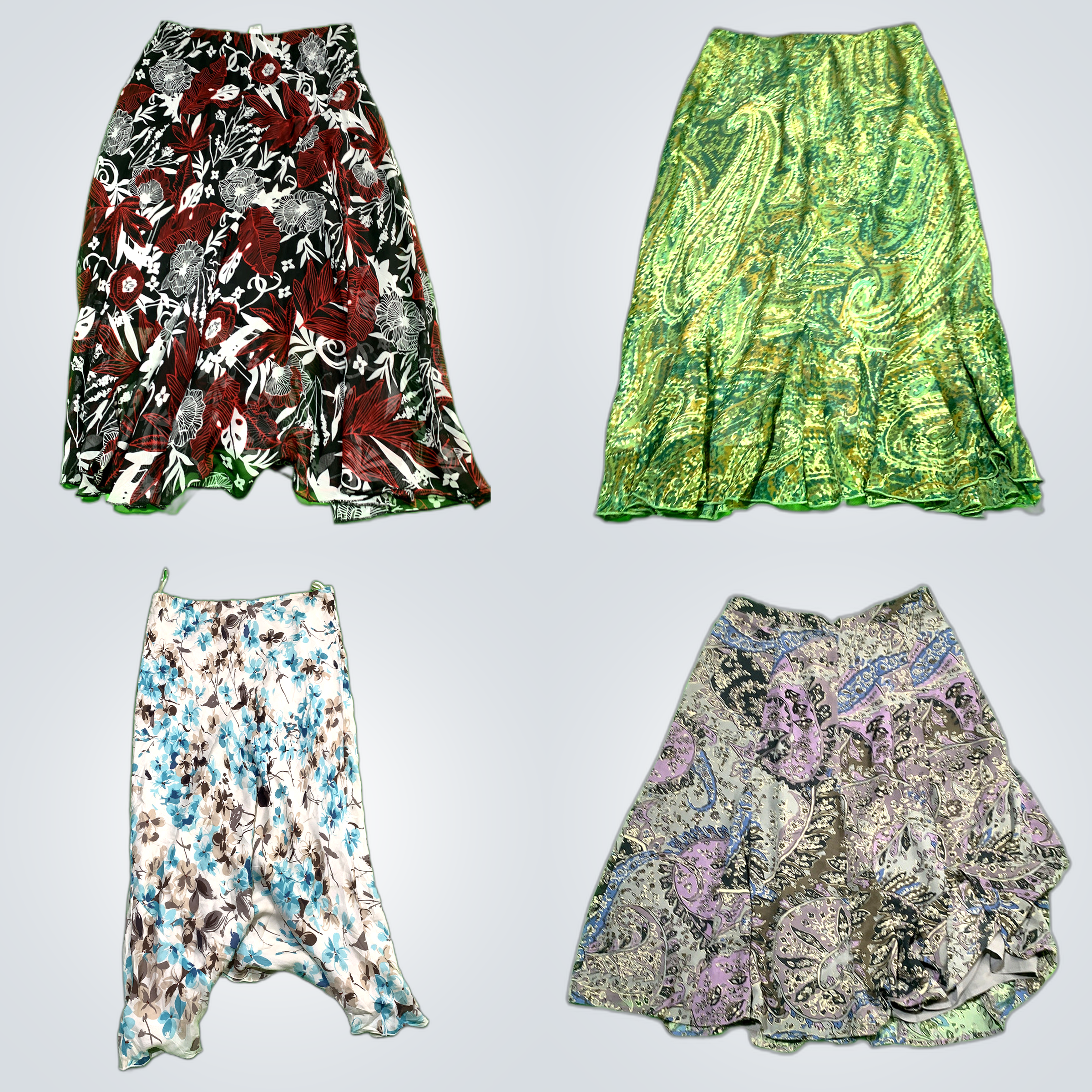 Y2K Floral Maxi Skirts