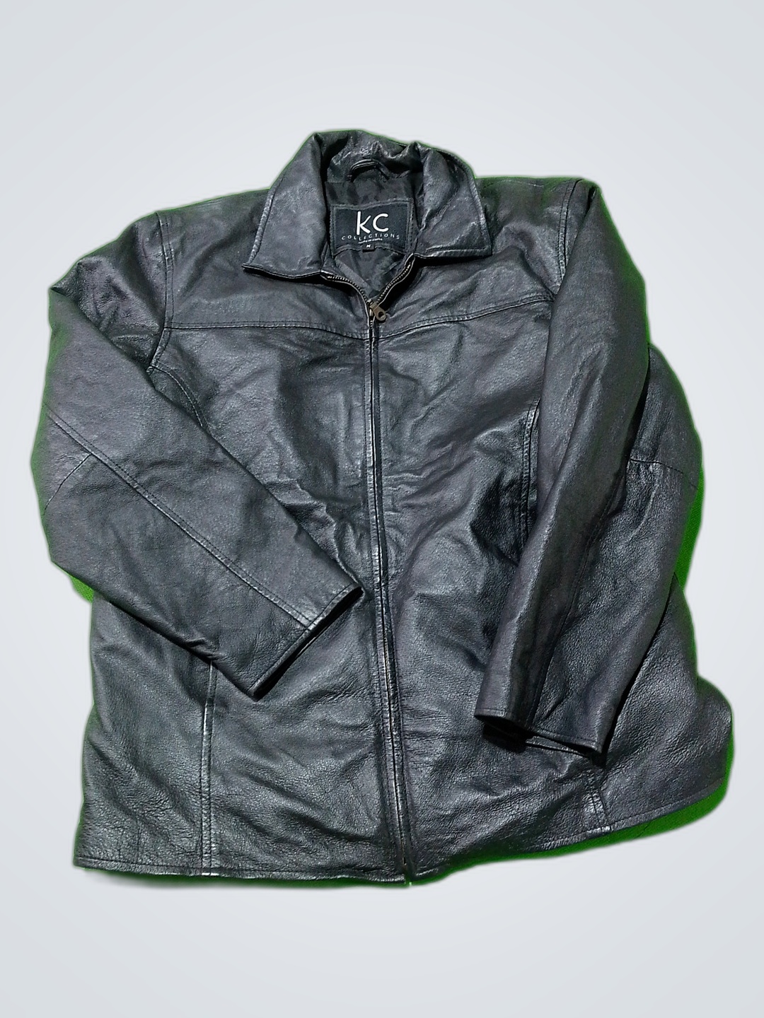 KC Collections Black Leather Jacket