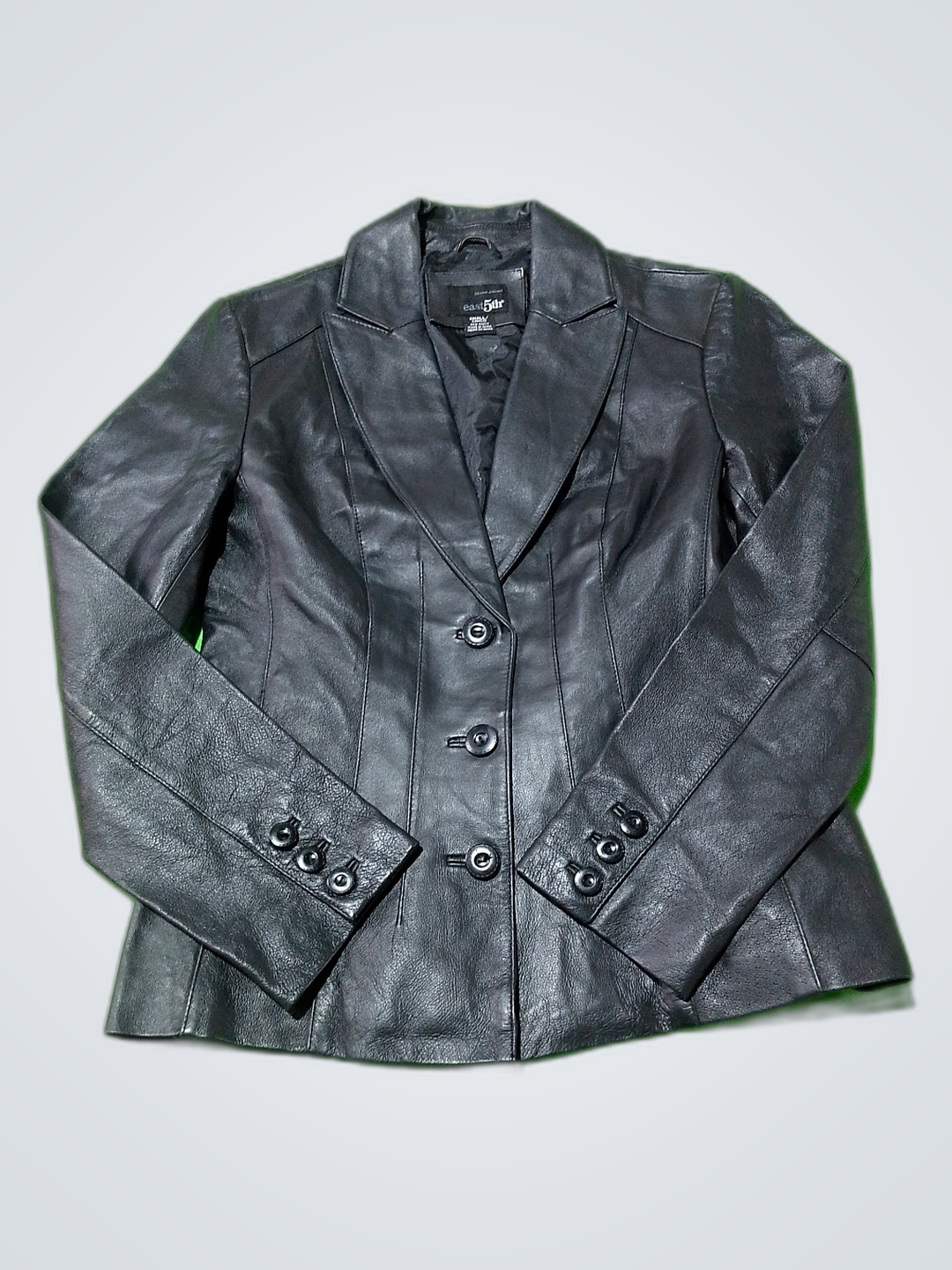 east5th Black Leather Jacket