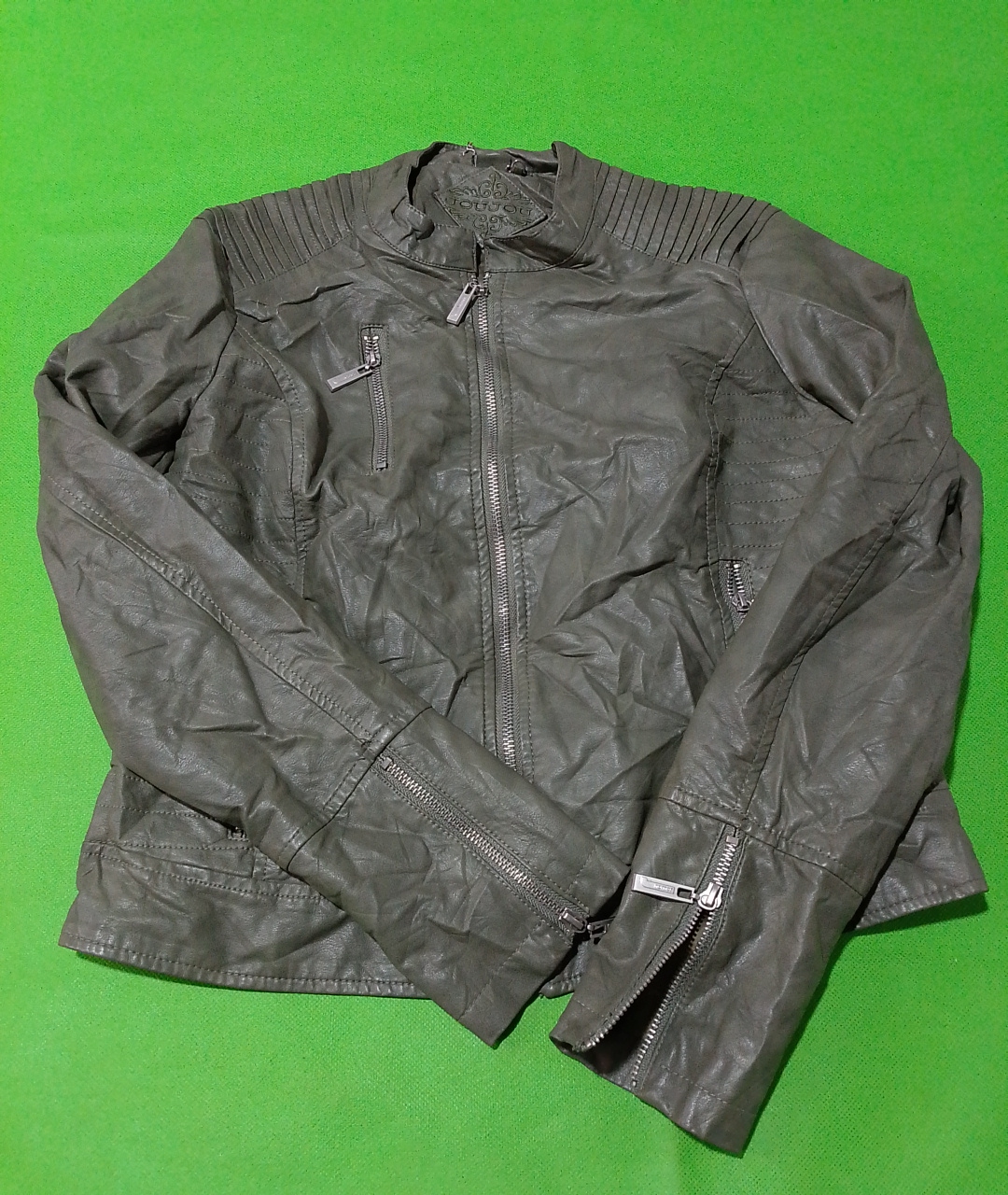 Joujou Gray Leather Jacket