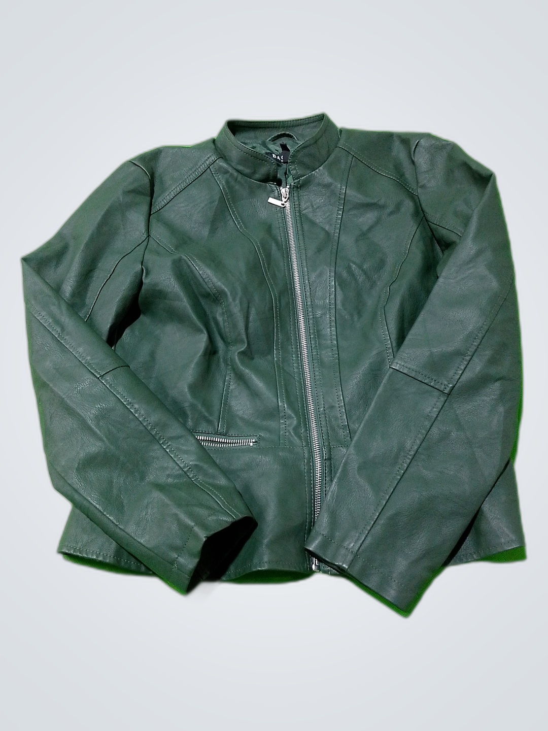 Baccini Green Leather Jacket