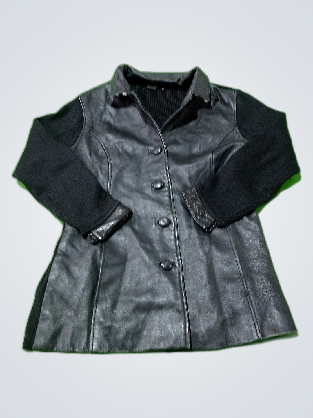Carole Little Black Leather Jacket