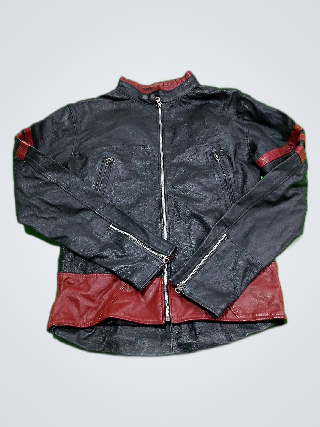 Black and Red Leather Jacket