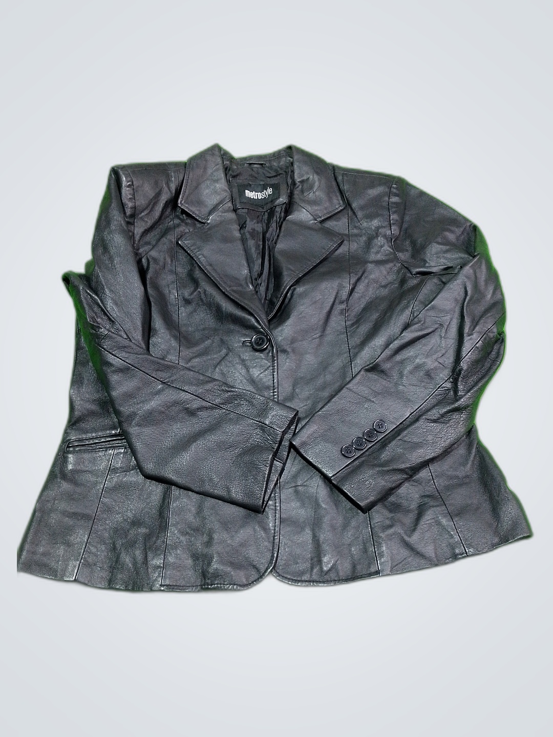 metrostyle Black Leather Jacket