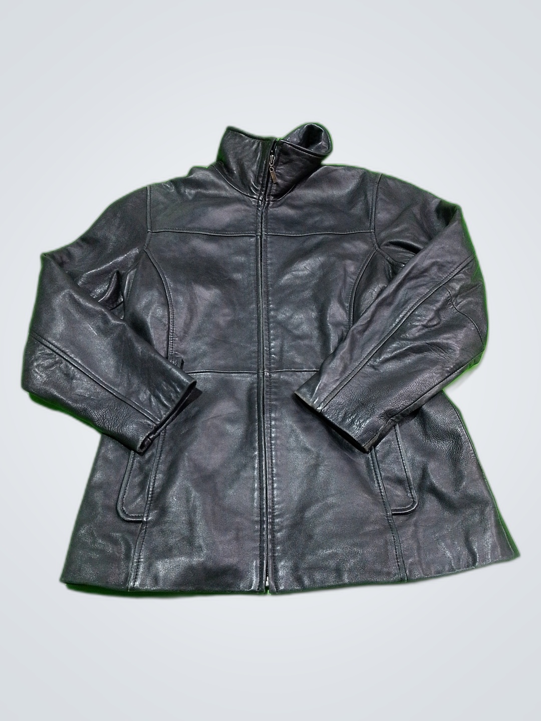 Charles Klein Black Leather Jacket