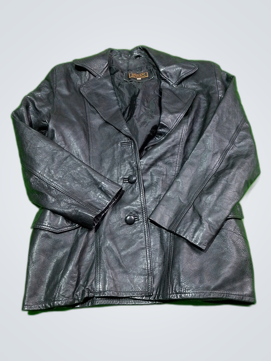 Siricco Black Leather Jacket